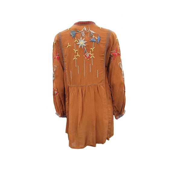 NEW JOHNNY WAS dixie tunic top in almond - Picture 3 of 16